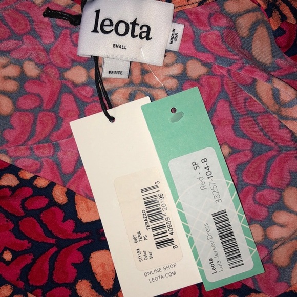 🎈NWT LEOTA🎈LULA PETITE TERAZZO JERSEY DRESS🎈 - Picture 8 of 9